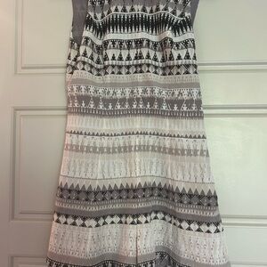 BCBGeneration Black and White Geometric Romper